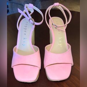 Copper Key, Pink Wedge Heels, Size 7 1/2